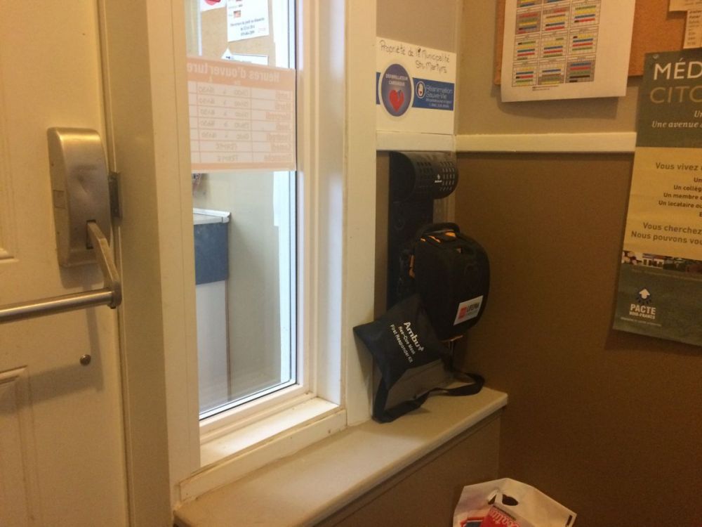 Localisation du Défribillateur Externe Automatisé (DEA) au bureau municipal